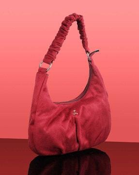 women hobo bag with gathered strap