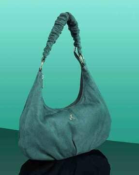 women hobo bag with gathered strap