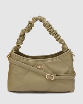 women hobo bag with ruched strap