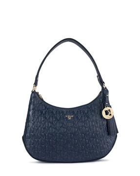 women hobo bag with tasseled accent