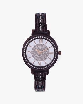 women hobsd276ipbrsl01 analogue watch with embellished dial