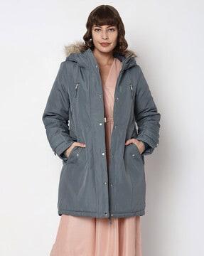 women hooded parka jacket