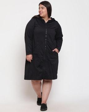 women hooded shirt plus size dress