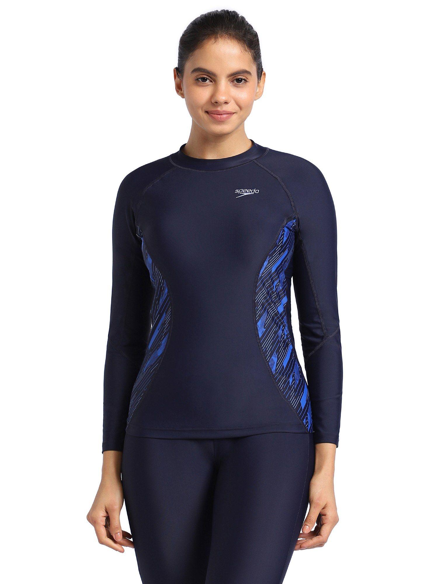 women hyperboom splice rashtop truenavy & truecobalt