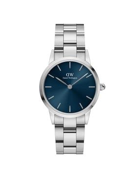 women iconic link arctic round analogue watch - dw00100457