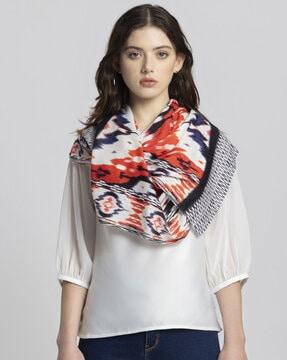 women ikat print scarf