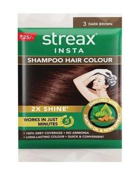 women insta shampoo hair colour - 3 dark brown