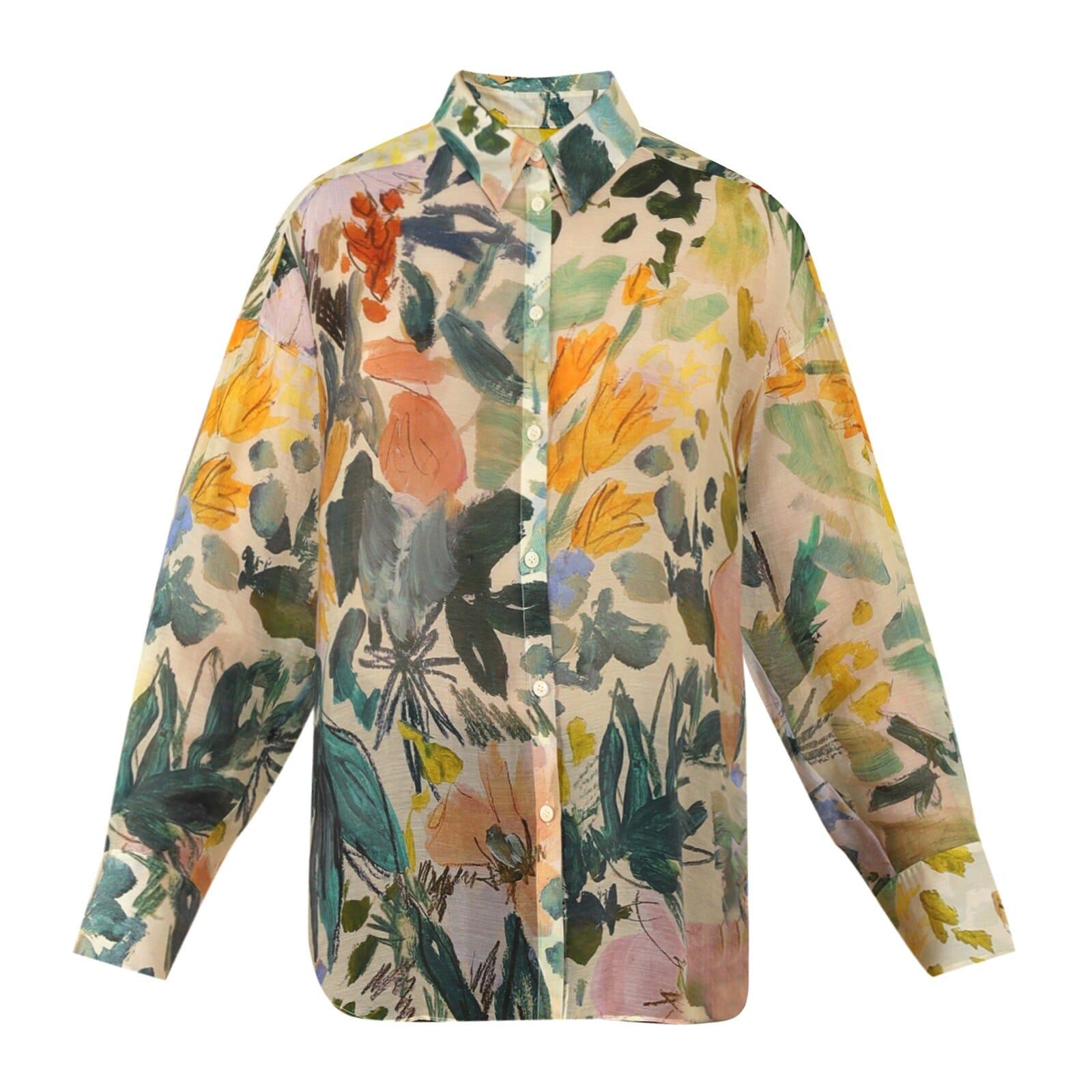 women-ivory-floral-printed-oversized-shirt