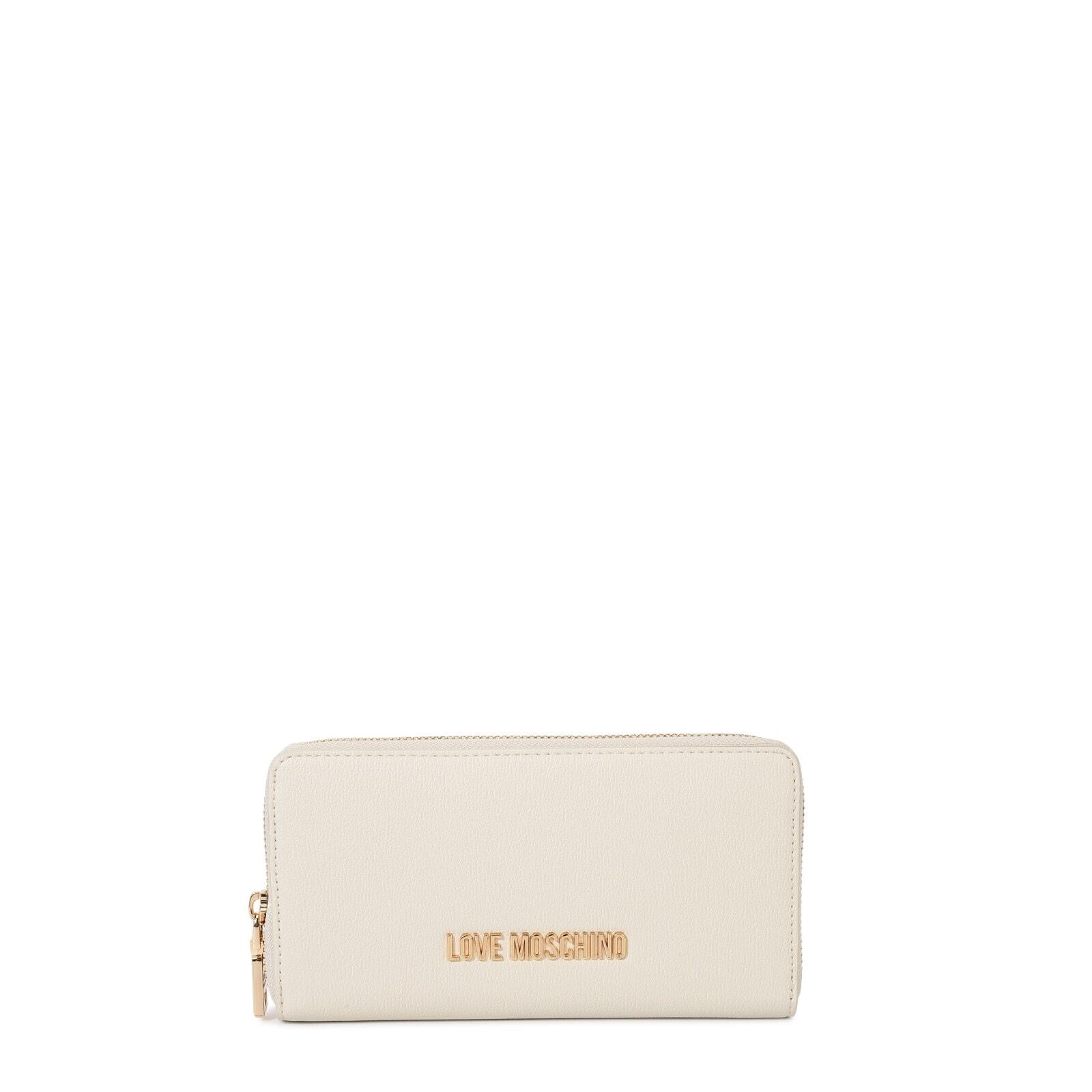 women ivory front branding zip-around wallet