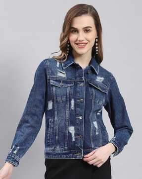 women jacket with flap pockets