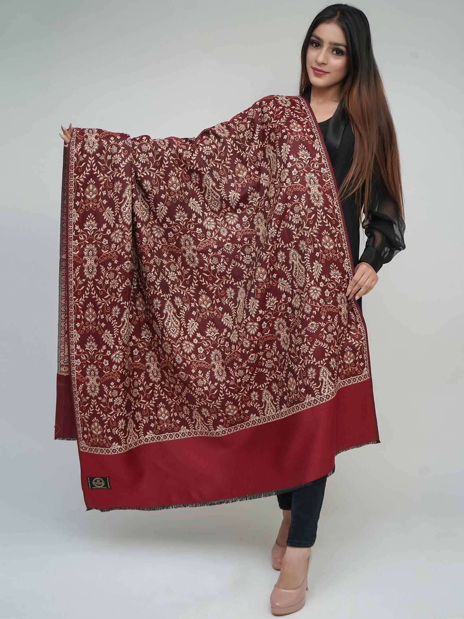 women jamdani designer, wool blend stole