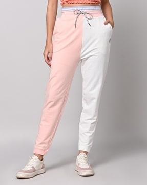 women jennifer mid-rise colourblock joggers