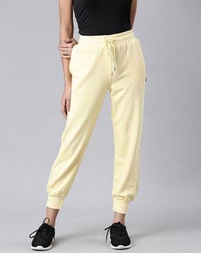 women joggers with elasticated drawstring waist