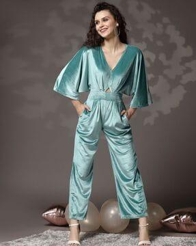 women jumpsuit with bell sleeves