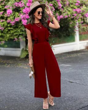 women jumpsuit with ruffles