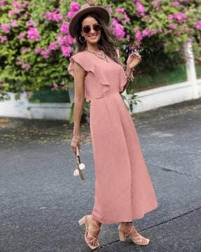 women jumpsuit with ruffles