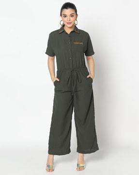 women jumpsuit with short sleeves