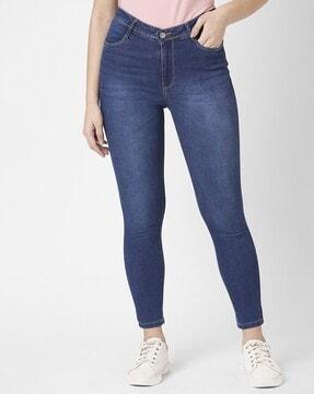 women k4014 light-wash skinny fit jeans