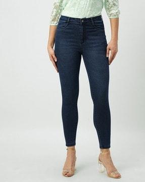 women k4014 light-wash skinny fit jeans