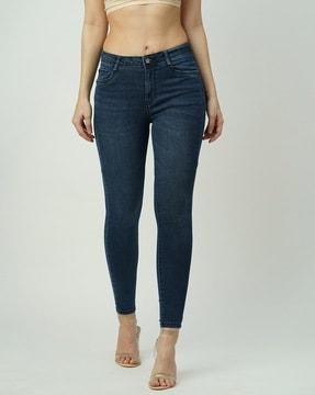 women k4014 light-wash skinny fit jeans