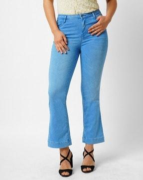 women k5094 lightly washed high-rise bootcut jeans