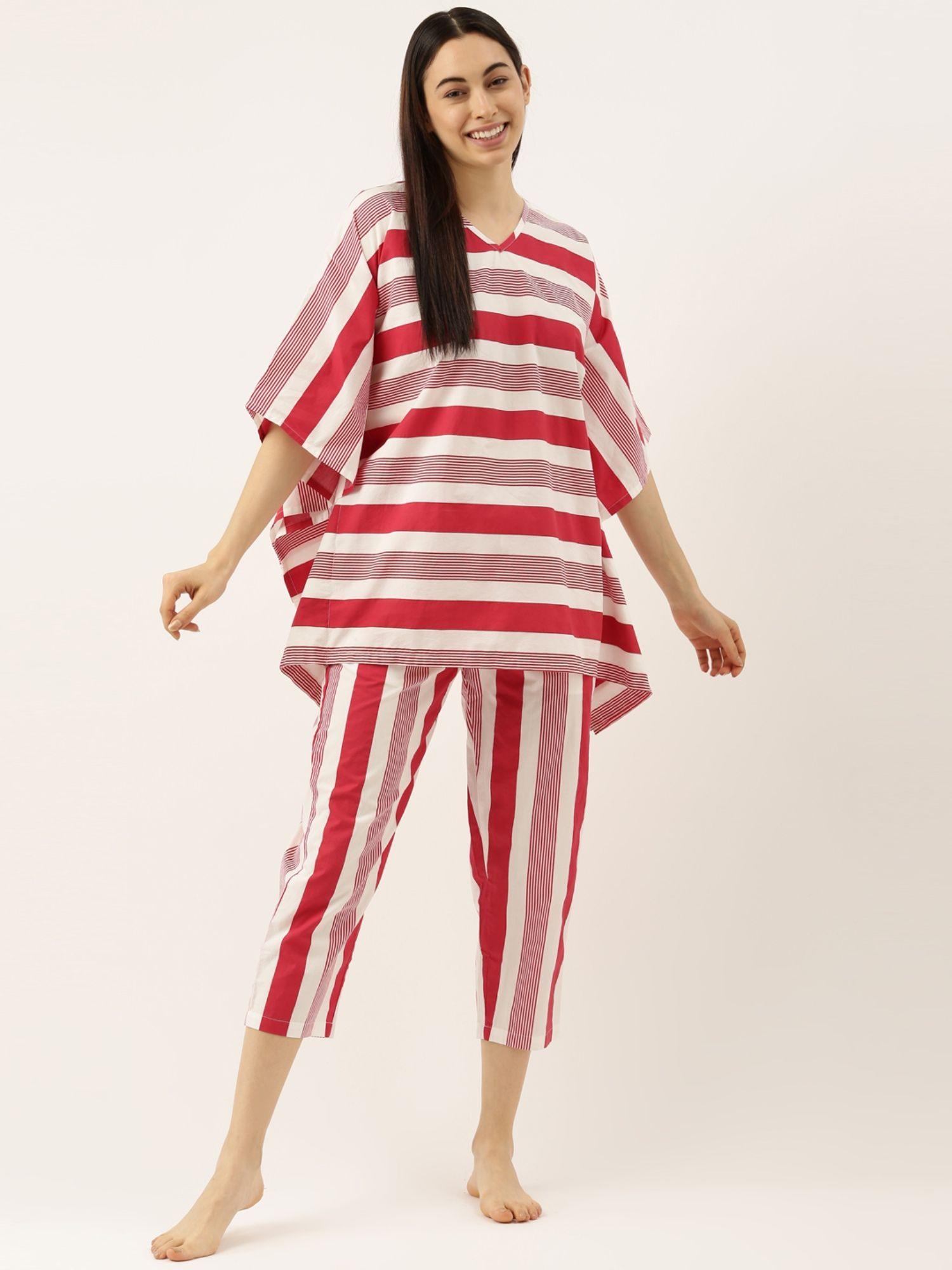 women kaftan & pyjamas - red