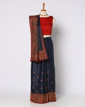 women kashmiri embroidered saree