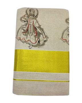 women kathakali print cotton saree