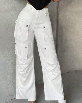 women kimmy relaxed fit flat-front cargo pants