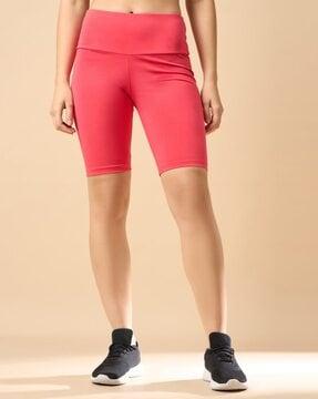 women knit shorts with elasticated waist