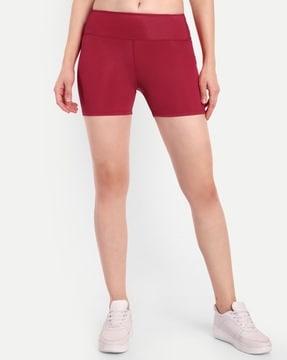 women knit shorts with elasticated waist