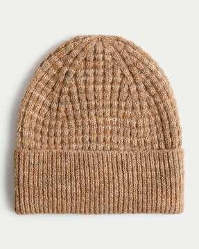 women knitted beanie hat with wool