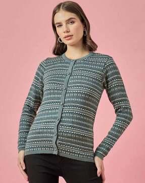 women knitted cardigan with full sleeves