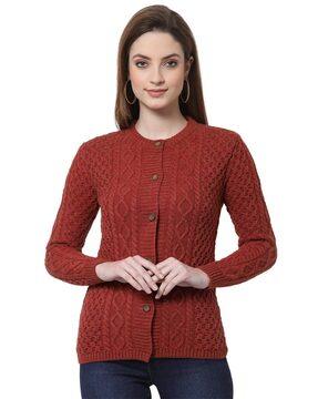 women knitted cardigan with full sleeves