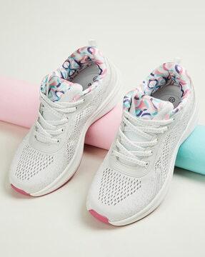 women knitted lace-up casual shoes
