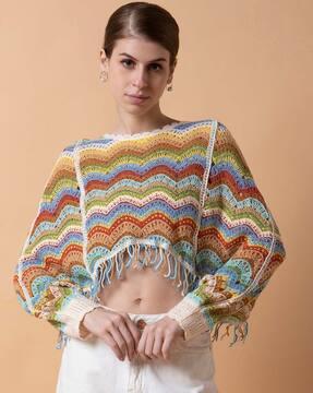 women knitted regular fit top