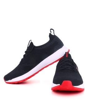 women knitted slip-on running shoes