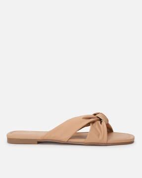 women knotted-strap open-toe sandals