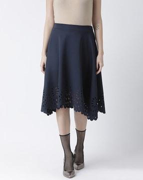 women lace flared skirt with elasticated waist