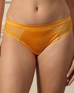 women lace mid-rise half-coverage briefs