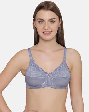 women lace non-wired non-padded bra