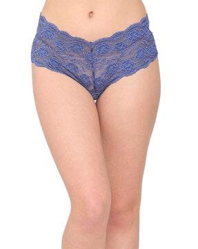 women lace pattern hipster panties