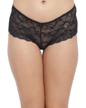 women lace pattern hipster panties