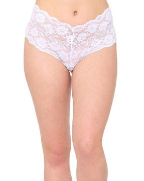 women lace pattern hipster panties