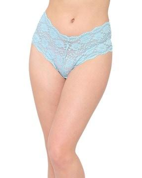 women lace pattern hipster panties