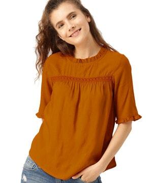 women lace regular fit top