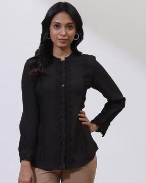 women lace relaxed fit shirt