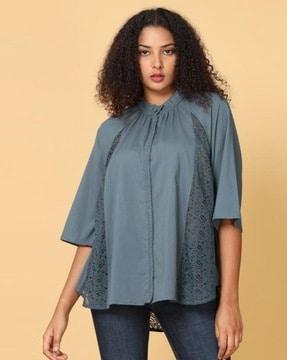women lace relaxed fit shirt