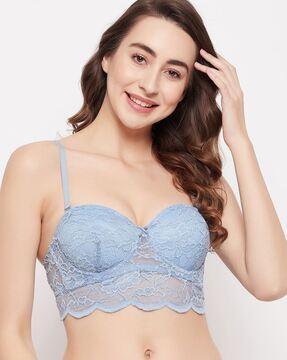 women lace under-wired full-coverage bralette bra