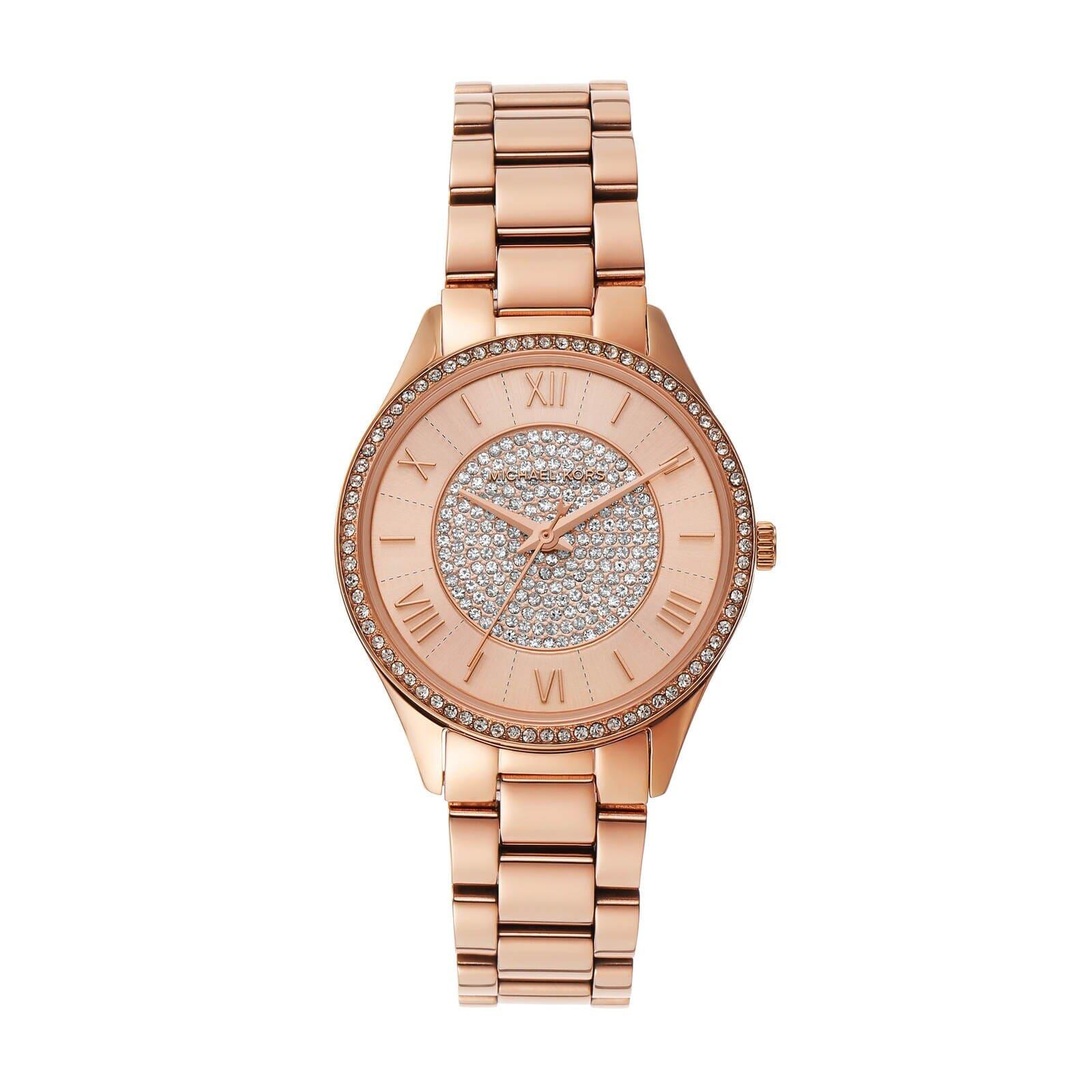 women lauryn rose gold watch mk4736